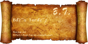 Bús Teréz névjegykártya