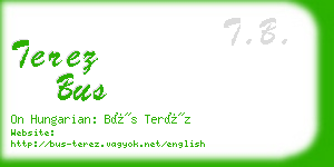 terez bus business card